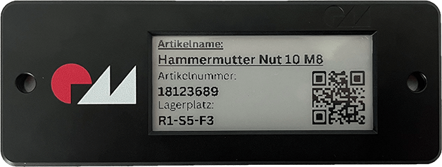SETAGO E-Paper-Tag with integrated NFC technology and e-ink display