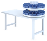 C-Teile Management Assembly Station auf einem Tisch